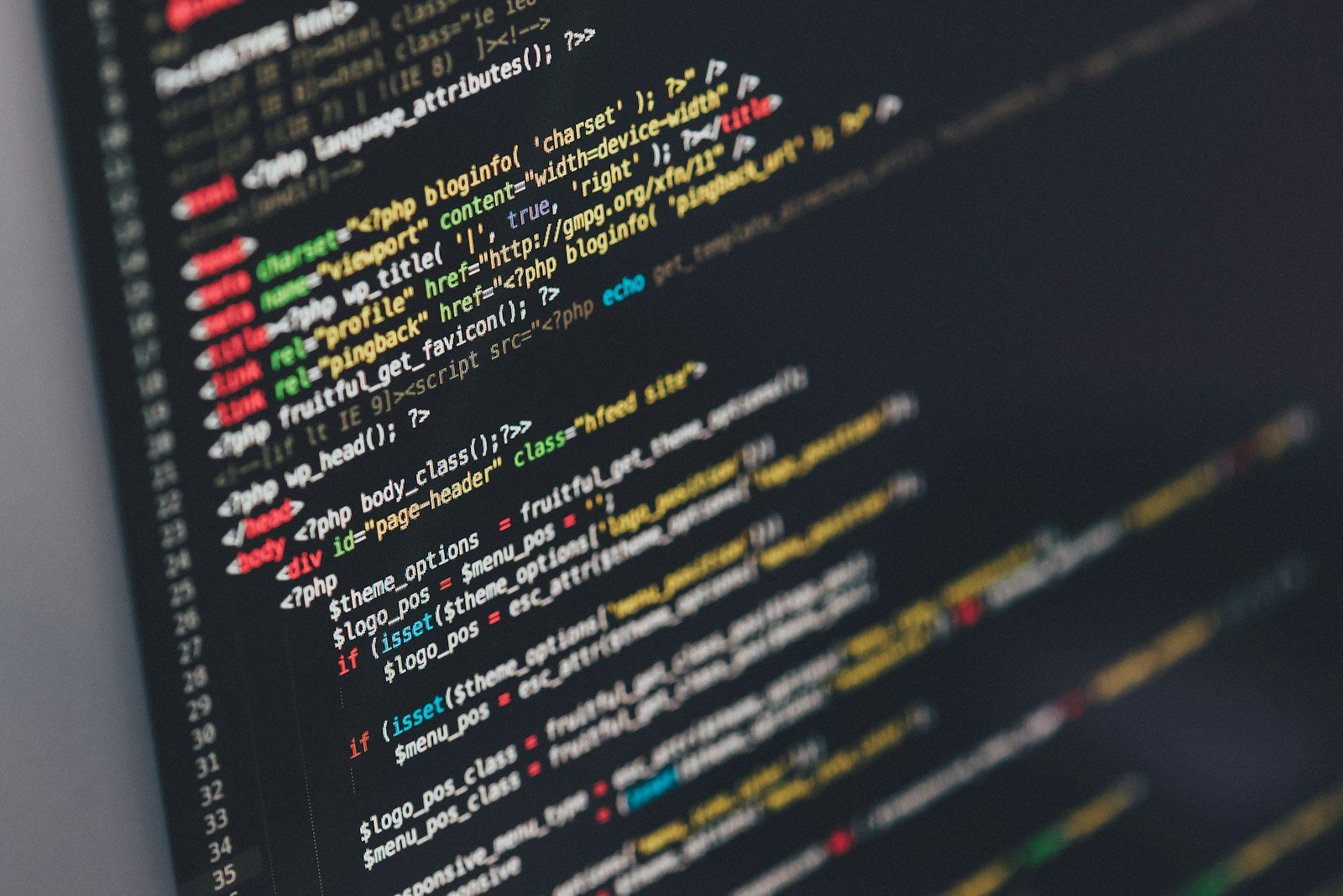 Developer workspace with code on screen